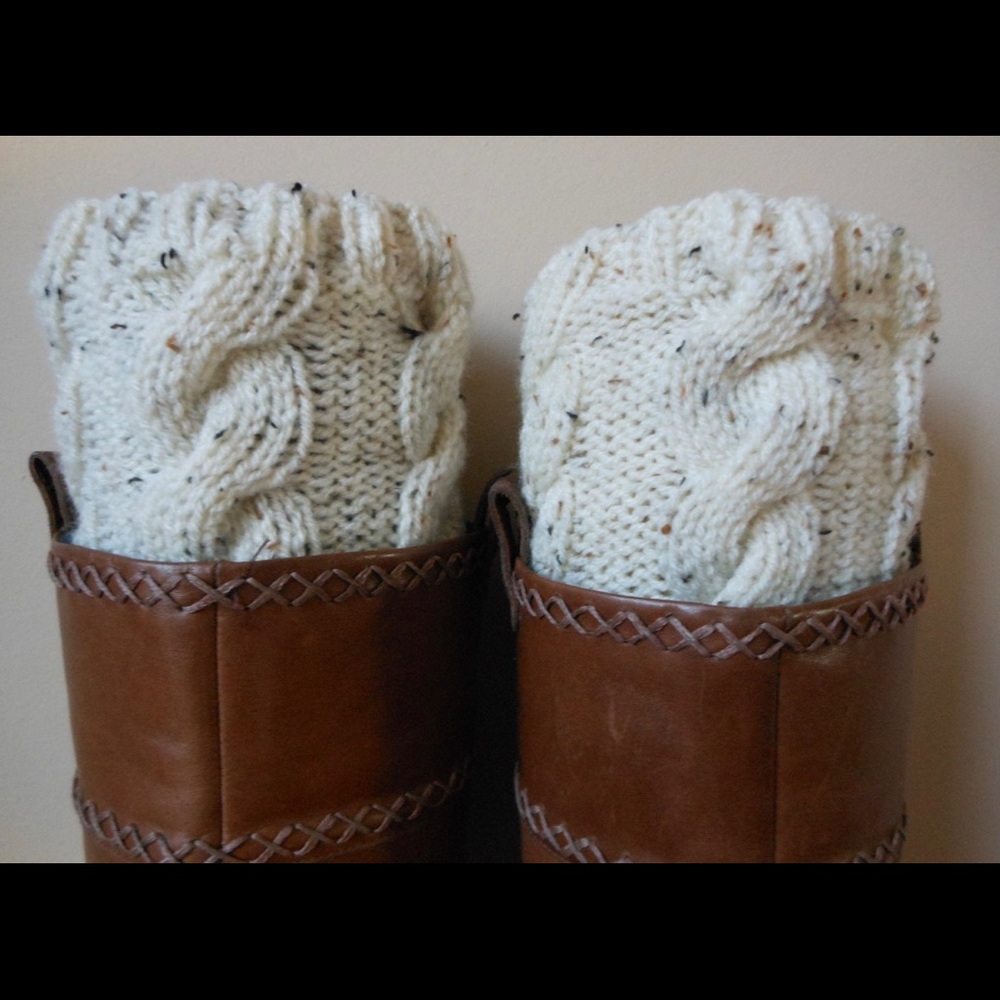 *SOLD* Hand knitted boot cuffs/leg warmers